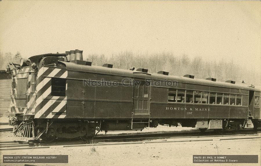 Postcard: Boston & Maine Railroad #1187 at Clinton, Massachusetts